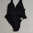 AI'MAGE Women's One Piece Swimsuit Tummy Control Halter Ruched Bathing Suits (Large, Black)