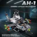 AH-1 Cobra Attack Helicopter Building Block Set, Compatible with Lego Plane Set, Combat Aircraft Model Kit for Adults & Teens (512+ Pieces)
