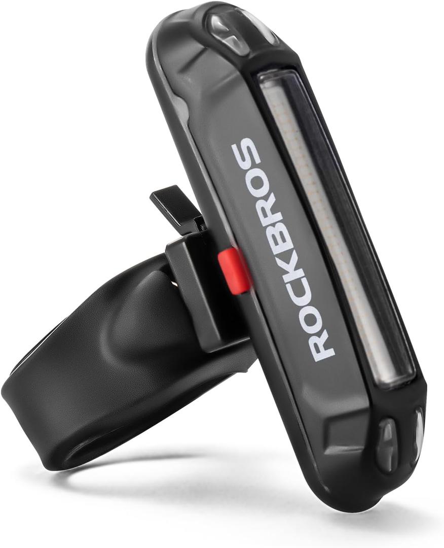 ROCKBROS Bike Tail Light USB Rechargeable LED Bike Rear Light 6 Modes IPX4 Bike Taillight for Night Riding (Red Blue Green - 7 Modes)