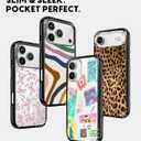 CASETiFY Compact Magsafe iPhone 17 Pro Max Case [Lightweight/Slim Fit/Compatible with Magsafe] - Ditsy Daisies - White - Clear Black