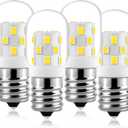 AMI PARTS 8206232A LED Appliance Bulb Incandescent Equivalent,E17 Light Bulb for Microwave Under Hood Refrigerators Oven (4 Packs Cool White)