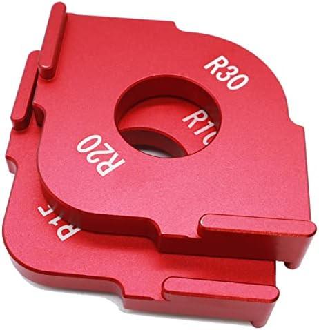 Set of 2 Radius Jig Router Templates - Corner Radius Routing Templates, Aluminium Alloy, Rounded Corners Router Bit Templates for Woodworking, R10 R15 R20 R30