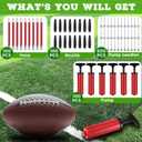 Fumete 100 Sets Ball Pump Bulk Air Pump for Sports Balls Include Needle Nozzle Extension Hose Portable Hand Inflation Kit for Basketball Soccer Football Balloon Back to School