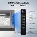 Commercial Ice Maker Machine, 80Lbs/24H Under Counter Ice Maker, Freestanding with Ice Thickness Control & Stainless Steel, 36 Cubes in 15 Mins, 28Lbs Storage Capacity, for Home, Bar, Cafe, Offices (EXP 08/05/26)