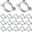20 Pack 1-1/2" Split Ring Pipe Hanger for Thread Rod Galvanized Iron Mounting Bracket Support for Tubing Wall Ceiling Mount Combination Industrial Decor
