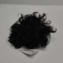 Swiking Curly Short Black Men Wigs Layered Wig Fluffy with Bang Halloween Party Cosplay Costume Hair Synthetic Wigs for MaleBlack