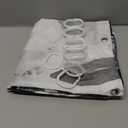 Litabel Black Watercolor Floral Shower Curtain, Plant Leaves with Flower Shower Curtains for Summer Bathroom Decor, White Modern Fabric Botanical Waterproof Shower Curtain Set with Hooks 72x72 Inch