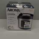 Aroma Housewares 20 Cup Cooked (10 cup uncooked) Digital Rice Cooker, Slow Cooker, Food Steamer, SS Exterior (ARC-150SB),Black