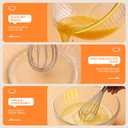 Jelife Glass Mixing Bowls with Lids Sets - 6 Packs Size: 5.9-3.7-2.1-1-0.5-0.2QT, Borosilicate Nesting Glass Bowls Containers for Baking,Salad,Meal Prep,Serving,Food Storage,BPA Free & Dishwasher Safe
