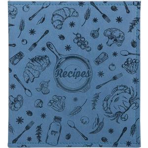COFICE Recipe Binder Book with Plastic Sleeves Cards 3 Ring Small Cookbook Organizer, Dark Blue