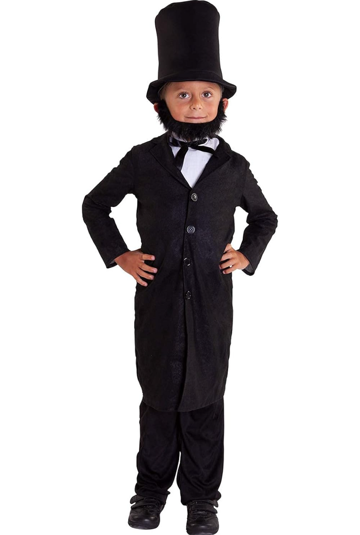 Morph Costumes Abraham Lincoln Costume For Kids - Presidents Day Halloween Outfit For Boys, Historical Dress Up, S