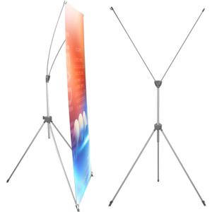 2PACK Adjustable X Banner Stand for Display Banner Holder Stand Adjustable Size 23"X63" to 32"X78" with Carrying Bag for Trade Shows Promotions Events,