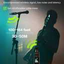 EBJ Wireless Microphone System UHF wireless XLR transmitter and receiver for dynamic/capacitive microphones, 48V Phantom power supply, electric guitar/bass, audio mixer, PA system (One drag two)