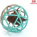 Squeaky Mouse Ball Cat Toy with Simulated Sound, 4.3in Mouse Ball Cage, Squeky Balls for Cats to Play With Indoor, Interactive Plastic Squeak Funny Toys Best for Playing Chasing Chewing Training