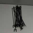 HUHOLE 25 Pack Black Pegboard Hooks 12 Inch  Heavy Duty Metal L-Hooks for 1/4" Peg Board  Garage Tool Organizer, Retail Display & Craft Storage Hangers (30lbs Capacity)