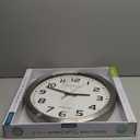 La Crosse Technology WT-3161BK 16 Inch Stainless Steel Atomic Clock, Analog, Silver