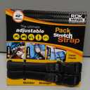 ROK Straps 10314 Adjustable Pack Stretch Straps for Motorcycle/ATV, Black, 42"