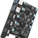 USB PCIE Card 5-Port (3X USB C,2X Type A) PCI Express Expansion Card Desktop PC Internal hub for Windows 10/8/7 and MAC OS 10.8.2 Above