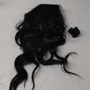 1 Set Long Wavy Wig Hat Ice Ribbon Wig Extensions Women Hair Bun Extensions Curly Hat for Women