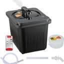 4L Sauna Steamer Machine, Portable Sauna Pot, Stainless Steel Steam Generator for Saunas Home Spa Fumigation Steam Machine for Detox with Remote Control Anti-riot Device (110V, US Plug, Black)