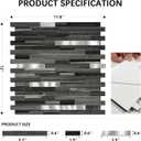 10 Pieces Peel and Stick PVC Mosaic Backsplash,for Kitchen Backsplash,Etc