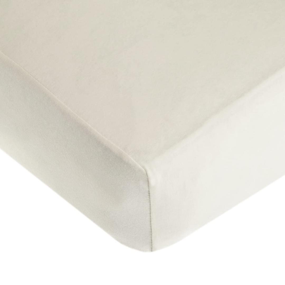 American Baby Company 100% Natural Cotton Fitted Crib Sheet 52" x 28" - Soft, Breathable, Hypoallergenic & Gentle Toddler Bed Sheet, Ivory, Neutral for Boys & Girls