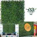 ODTORY Artificial Grass Wall Panel Backdrop,10 X 10 in 25P(17.5 sqft) UV-Anti Greenery Boxwood Panels for Indoor Outdoor Green Wall Decor & Ivy Fence Covering Privacy