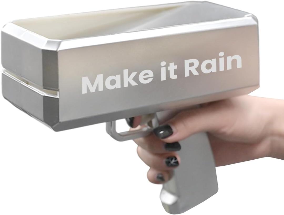Money Gun Automatic Cash Toy Gun Make It Rain Money Shooter Gun for Parties,Club Events Christmas, Halloween, Birthday Parties, Weddings Fun Prop Money Gun for New Year Gift