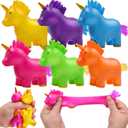 6 Pack Unicorn Stress Balls Squishy Squeeze Ball Toys Stress Relief Toys for Kids Boys Girls Birthday School Classroom Valentines Day Card Prizes Christmas Stocking Stuffers Party Favor Gifts