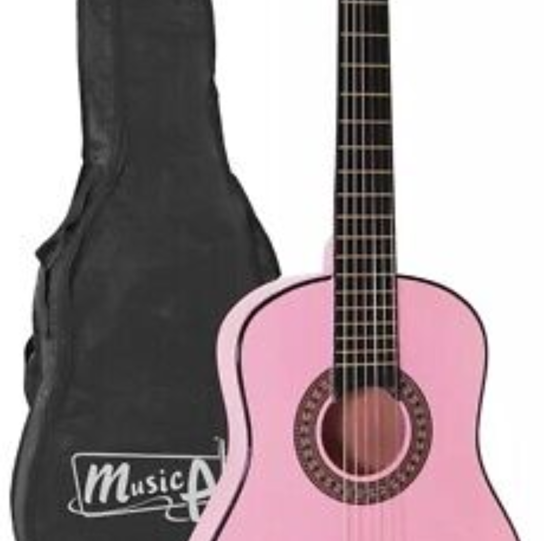 Music Alley MA-51 Classical Acoustic Guitar Kids and Junior Pink, Half Size