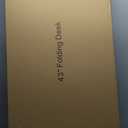 Frylr Small Folding Computer Desk  Portable 43.3 Inch Foldable Laptop Table, Collapsible and Compact for Easy and Fast Setup, Lightweight for Small Spaces, Home Craft and Study Use, Dark Walnut