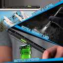 Christmas Stocking Stuffers for Men Adults, 2 Pack Multi-Tool Pen Set, 11 in 1 Multitool Pen with LED Light, Ruler, Level, Screwdriver, Stylus, Flathead, Gifts for Men Boyfriend, Husband, Him, Black