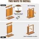 Hidden Door Pivot Hinge Heavy Duty 200Lb Capacity for Wood Door Secret Bookcase Murphy Closet Hardware 2PCS