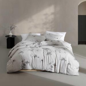 Calvin Klein - King Comforter Set, Floral Inspired Soft Bedding with Matching Shams, Oeko-Tex Certified (Aquarelle Floral Grey, King)