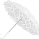 Mini White Lace Umbrella, 16.5x18 inch Vintage Bridal Lace Decorative Umbrella for Tea Party, Small Photography Prop, Craft umbrella for Kids, Wedding Party Photo Props