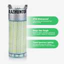 Rechargeable Underwater Fishing Light,Auto On in Water,Multi-Color Options, Up to 16000lm, IP68 Waterproof,No External Power,Cordless,Night Boat Dock Ice Fishing