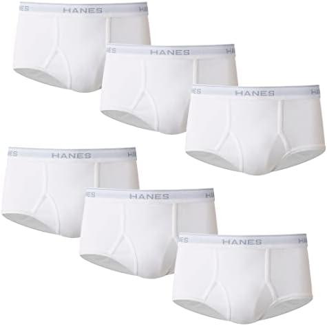 Hanes Men's Tagless White Briefs with ComfortFlex Waistband, 6-Packs, 3XL White