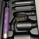 Vincofy 7-in-1 Hair Dryer Brush and Hair Styler Set Fast Drying, Curling, Straightening & Volumizing Hot Air Styling Tool with No Heat Damage for All Hair Types Purple
