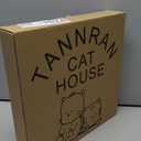 Bissap Cat Cardboard House, Large Thickened Play House with 2 Story Scratch Pads Bed Scratching Lounge for Indoor Cats Kittens Breathable Cube Shelter Corrugated Scratcher Box Toy