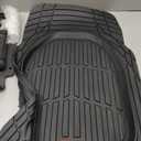 Motor Trend FlexTough Floor Mats for Cars, Black Deep Dish All-Weather Car Mats, Waterproof Trim-to Fit Automotive Floor Mats for Cars Trucks SUV, Universal Floor Liner Car Accessories