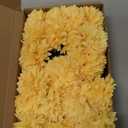 Kimura's Cabin 20pcs Fake Chrysanthemum Artificial Flowers Faux Silk Mums with Stem Balls Flowers for Vase Fillers Easter Home Table Floral Arrangements Wedding Party DIY Decoration(Yellow)