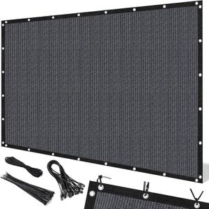 Artpuch 90% Sun Shade Cloth, 8 x 10 FT Pergola Shade Cover Canopy with Grommets, Sun Screen Fabric Tarp for Patio, Outdoor, Garden, Backyard, Dark Grey
