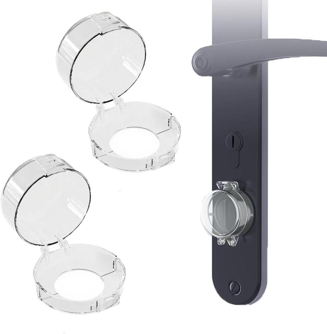 2 Pcs Gas Stove knob Safety Covers,Child Safety Lock Cover,Child Proof Large Size Door Knob Cover,Oven Knob Covers for Child Safety,Kitchen Burner Childproofing Clear (Transparent)