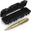 .308 Real Bullet Authentic Brass Casing Refillable Twist Pen - Tactical Gift Box - Polished Brass