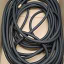 Garden Hose 5/8" x 75ft - Brass connector Rubber Heavy Duty Water Hose 600 PSI Burst Pressure, Durable Flexible Hose for Yard, Car Wash, Pets Black
