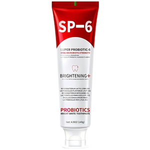3 x SP-6 Probiotic Toothpaste,SP6 Toothpaste for Whitening Teeth & Fresh Breath, 6 Probiotics Formula, Fluoride-Free, Enamel Safe, Natural Mint Flavor