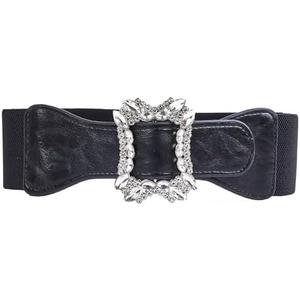 Pack of 2 Gecaja Rhinestone Elastic Waist Belt, M