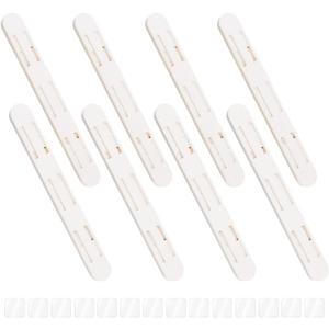 AHANDMAKER 8Pcs Pull Out Rail for Baskets or Bins Cabinets Adhesive Sliders Plastic Drawer Rails Side Mounted Tracks Guides Kit White Drawer Slides Storage and Organization Accessories for Cabinet