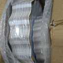 DaYammi 60Pcs White Plastic Plates with Gold Rim,Gold Disposable Plates - Heavy duty Plastic Plates Include 30 Dessert Plate,30 Dinner Plate,White gold Scalloped plates for Party Wedding