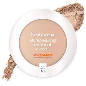 Neutrogena SkinClearing Mineral Acne-Concealing Pressed Powder Compact, Shine-Free & Oil-Absorbing Makeup with Salicylic Acid to Cover, Treat & Prevent Breakouts, Soft Beige 50,.38 oz (050 Soft Beige)